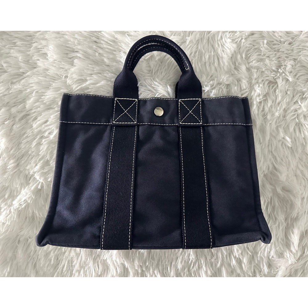 Hermès Deauville PM Canvas Navy Tote Bag‎ Handbag
